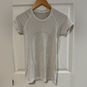 Lululemon Swiftly Striped Gray Top